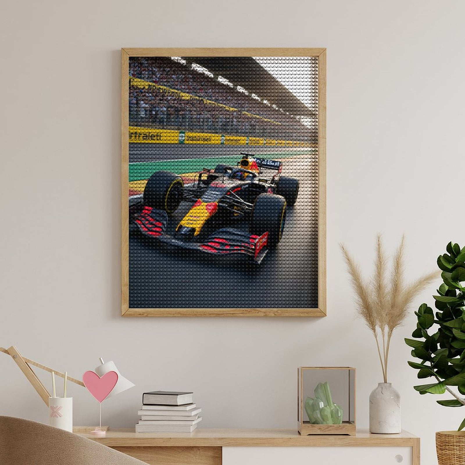 Diamond Art Kit for Adults, Speed Racing Car Track Crowd Diamond Painting for Adults Beginners, 5D DIY Diamond Art Painting Kits, Colorful Diamond Painting Craft for Home Decor 12x16