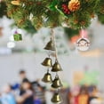 thumbnail image 4 of Hemp Rope Bell String Retro Wind Chimes, Bronze 6-Bell Kit, Set of 6 Christmas Brass Cow Bells – Shabby Style Metal Hanging Decor Farmhouse Holiday Bells for Christmas Tree Wreath and Door, 4 of 7