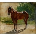 thumbnail image 2 of Ernest Meissonier 22x20 Gold Ornate Framed and Double Matted Museum Art Print Titled - Brown Horse, Study (1860), 2 of 4