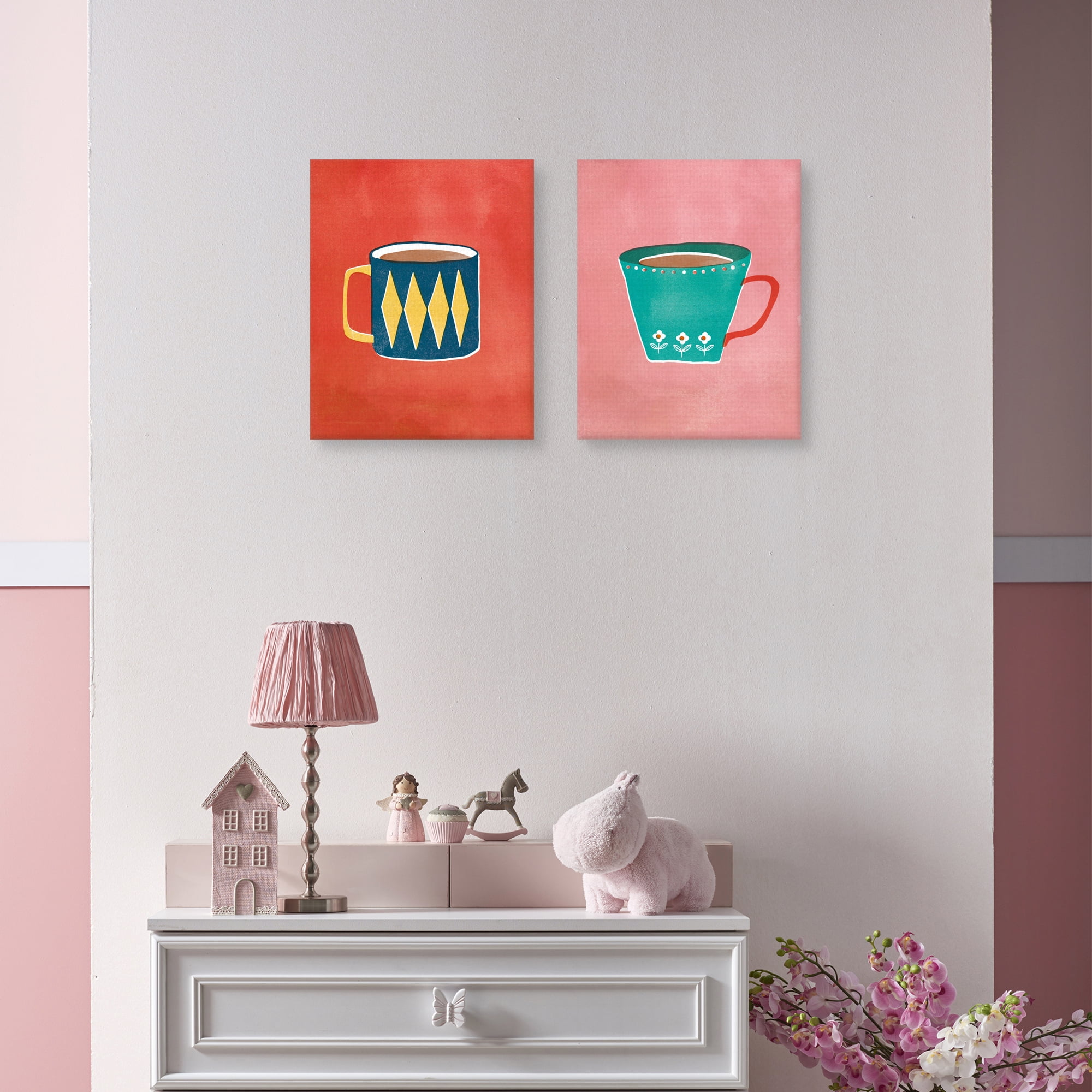 Simple Things Coffee & Tea by Clara Wells Set of 2 Canvas Art Prints