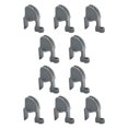 thumbnail image 3 of Riwesomey Clips para guardabarros de barco, tacos de riel ajustables impermeables de nailon, prácticos soportes de suspensión de pontón de Gris 10piezas, 3 of 6