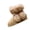 Beige, variant on Khaki Ladies Winter Snow Boots Round Toe Furry Warm Ball Pendant Mid Calf Sponge Bottom Comfortable Outdoor Bootie