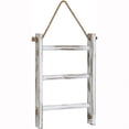 thumbnail image 3 of Estante de secado de escalera de toalla de mano para colgar en la pared de madera maciza, estante de almacenamiento de toallas de mano de 3 niveles con cuerda para colgar, 3 of 5