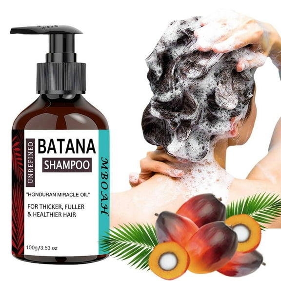 Batáná Shampoo - Organic Hair Care Shampoo, Hair Nourishing, Silky Conditioning, Frizz Control, Scálp Moisturizing, Hair Care, Thanksgiving, Christmas, All Hair Types, 100ml, Women Men