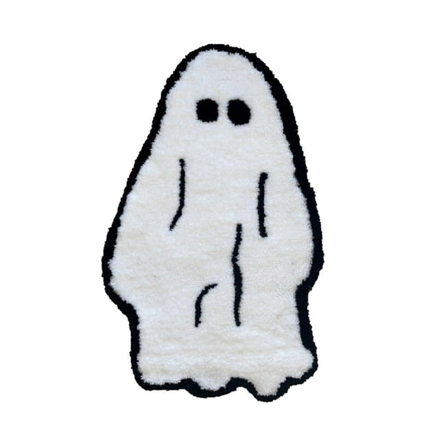 Halloween Themed Bath Mat for Seasonal Soft Absorbent Water Friendly Washable Rug Non Backing Ideal