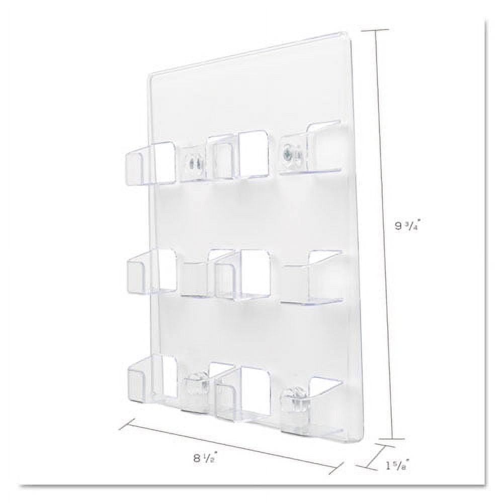 6-Pocket Business Card Holder, Holds 480 Cards, 8.5 X 1.63 X 9.75, Plastic, Clear | Bundle of 2 Each