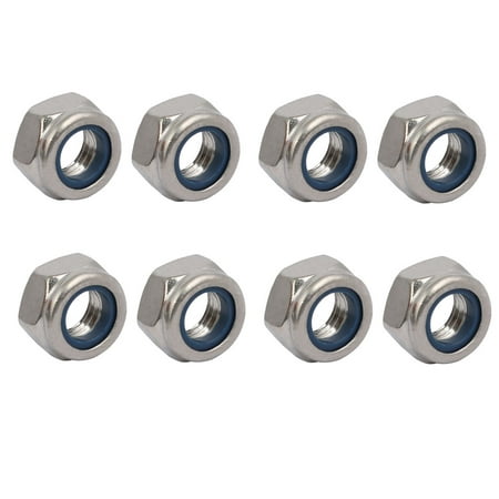 

Uxcell M8x1.25mm Pitch Metric Thread 304 Stainless Steel Left Hand Lock Nuts (8-pack)