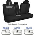 thumbnail image 5 of Waterproof Car Seat Cover Full Seats, Neoprene Seat Covers for Cars,Split Bench Compatible Car Interior Covers, Universal Fit Most Car Sedan Truck SUV(Black), 5 of 9