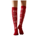 thumbnail image 3 of Harpily Solid Color Socks Thick Coil Terry Thermal Knee Thigh High Christmas Warm Knit Socks for Indoor Outdoor Winter Multi-Scene Use, 3 of 4
