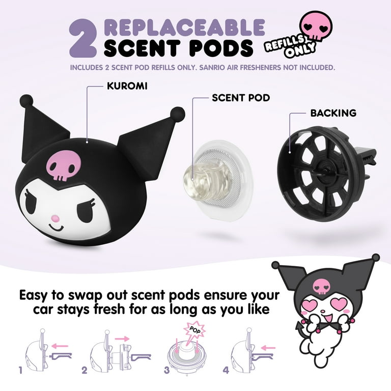 Kuromi Car Air Freshener Refills 2-pack - Midnight Lavender Scent