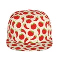 thumbnail image 2 of Fotbe Tomatoes And Chili Flat Bill Visor Cap Classic Snapback Hat Polyester Foam Trucker Hat Trucker Cap Adjustable Baseball Cap, 2 of 9