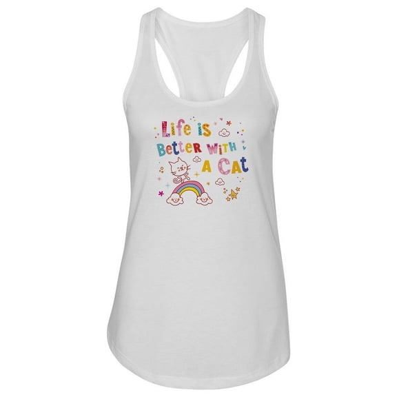 Life Better With Racerback Tank Women -Image by Shutterstock, Female Medium