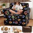 thumbnail image 5 of FUIALDOLG 2 Piece Stretch Stylish Furniture Chair Covers for Living Room Armchair Slipcovers with Elastic Bottom for Pet and Kid, Tie Dye Paw Print Spandex Sofa Cover, 5 of 8