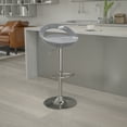 thumbnail image 2 of Flash Furniture Dash Contemporary Silver Plastic Adjustable Height Barstool with Rounded Cutout Back and Chrome Base, 2 of 11
