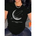 thumbnail image 2 of Creative Planet Graphic Print T-shirt, Casual Round Neck Short Sleeve Top, Women's Clothing, 2 of 8