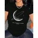 thumbnail image 1 of Camiseta De Mujer Ligera Y Suave VeranoCreative Planet Graphic Print T-shirt, Casual Round Neck Short Sleeve Top, Women's ClothingFather's Day, Mother's Day, New Year, Spring Festival, Valentine's D, 1 of 6