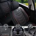 thumbnail image 3 of 2019 for CHEVROLET EQUINOX Seat Cover, Red Lines Car Seat Covers, Waterproof Leather Full Set of 5 Seats Non-slip Beautify Interior, Pet Car Seat Covers, 3 of 9