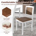 thumbnail image 6 of MAT EXPERT 5-Piece Dining Table Set for 4, Farmhouse Wooden Dinette Table Set w/Padded Seat & Backrest, Compact Rectangle Kitchen Table and Chairs for Restaurant, Apartment, Living Room (White), 6 of 8