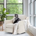 thumbnail image 2 of Homrest Linen Swivel Accent Armchair, Beige, 2 of 5