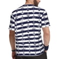 thumbnail image 2 of Wukai Anchors Print Men's Short-Sleeved Mesh T-Shirt,Quick-Dry Short Sleeve Workout T-Shirt-5X-Large, 2 of 8