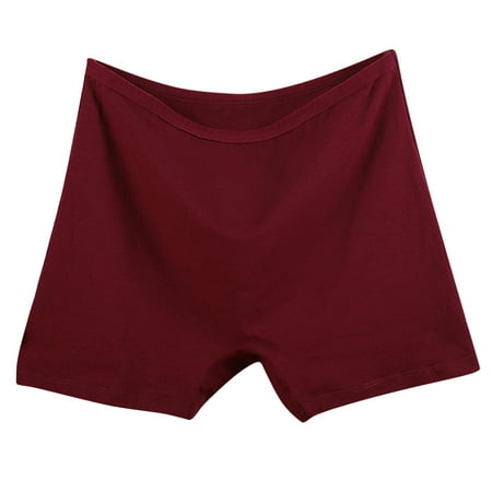 Mrat Women Underwear Cotton Women s Solid Plus Size Panties Casual High Waisted Cotton Underwear Ladies Soft Breathable Stretchy Briefs Women Panties S-194 Coffee XXL