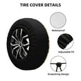 thumbnail image 2 of Naloa Vintage Plaid Cute Sunflower PVC Leather Spare Tire Wheel Cover for Car Truck SUV Camper Trailer Universal Fit many size16 inch, 2 of 6