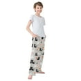 thumbnail image 3 of FORMRS Boys Pajama Pants with Pockets Size 6-8Y Kids Lounge Sleep Bottoms, Gray Cartoon Pattern, 3 of 8