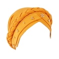 thumbnail image 1 of Qarigey 4 piezas Envoltura para la cabeza Estilos bohemios Cómodos colores surtidos Sombrero de pirata Atractivo suministros de abalorios Diademas para Accesorio para el cabello Amarillo Qarigey AP008789-04B, 1 of 5