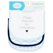 (2 Pack) Luvable Friends Baby Boy and Girl Drooler Bibs, 3-Pack - Boy Thank Heaven