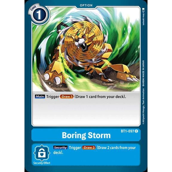 Digimon Release Special Booster Common Boring Storm BT1-097