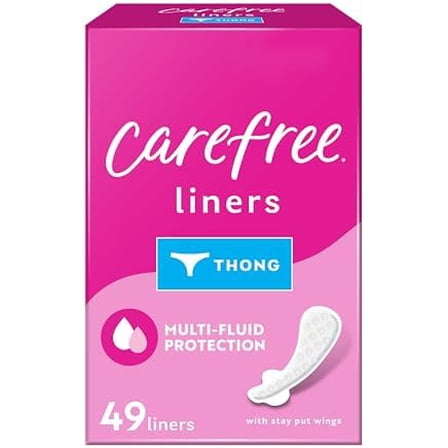 Carefree Thong Regular 49 Count Unscented Liner