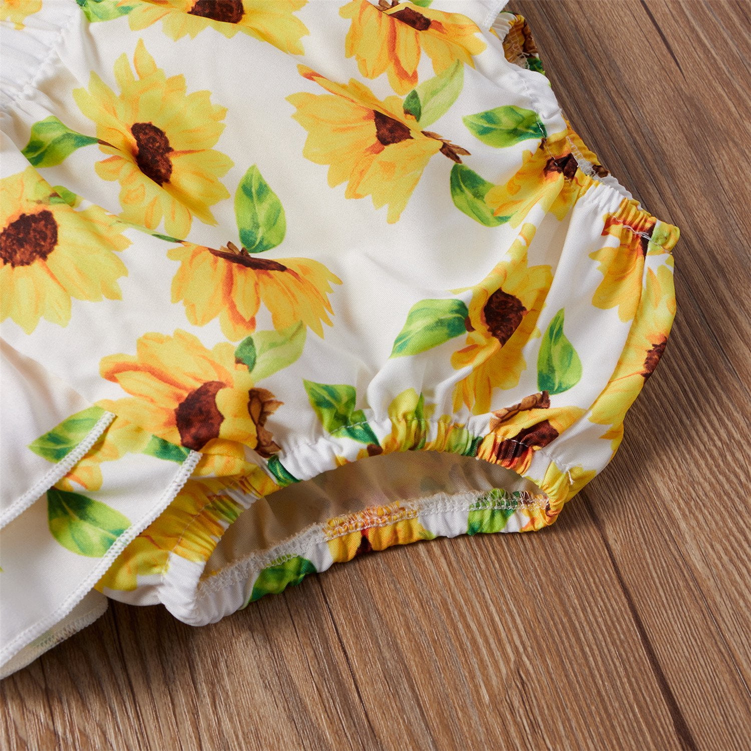 Izhansean 3PCS Newborn Baby Girl Summer Clothes Floral Romper Jumpsuit Shorts Outfits Set Yellow 3-6 Months