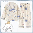 thumbnail image 2 of Pijama de Anime Sanrio Cinnamoroll Kuromi My Melody para niños, cárdigan informal de manga larga con cuello vuelto, ropa de dormir para niñas, primavera y verano, 2 of 4