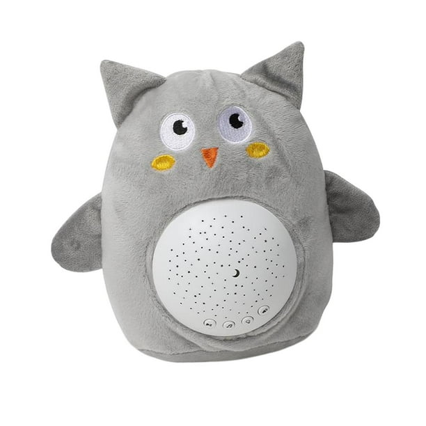 Suave proyector de luz para bebés de peluche de juguete suave con música suave - Búho Sunnimix Proyector de luz nocturna