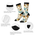 thumbnail image 4 of Fotbe Butterflies Calcetas Largas con Estampado para Hombre y Mujer – Calcetas de Compresión Transpirables y Elásticas, Viajar y Uso Diario Talla 5-11, 4 of 6