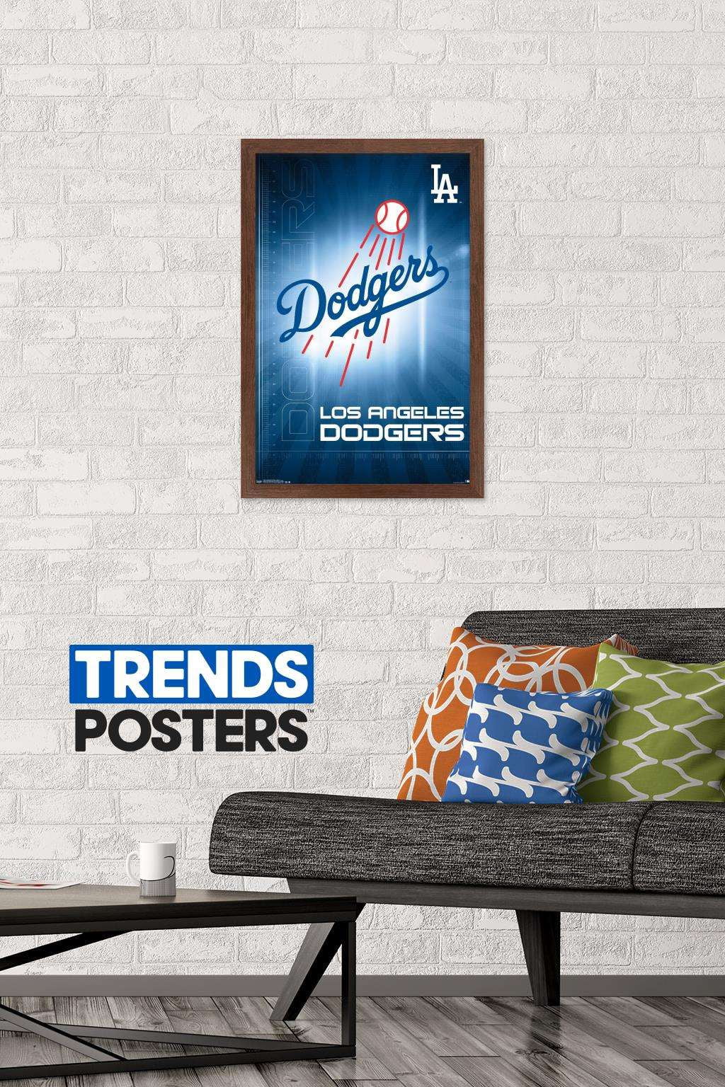 MLB Los Angeles Dodgers - Logo 16 Wall Poster, 14.725" x 22.375", Framed