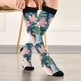 thumbnail image 5 of FORMRS Womens Knee High Socks Casual Long Thick Travel Daily Wear, 1 Pair, Pink Flowers, 5 of 6