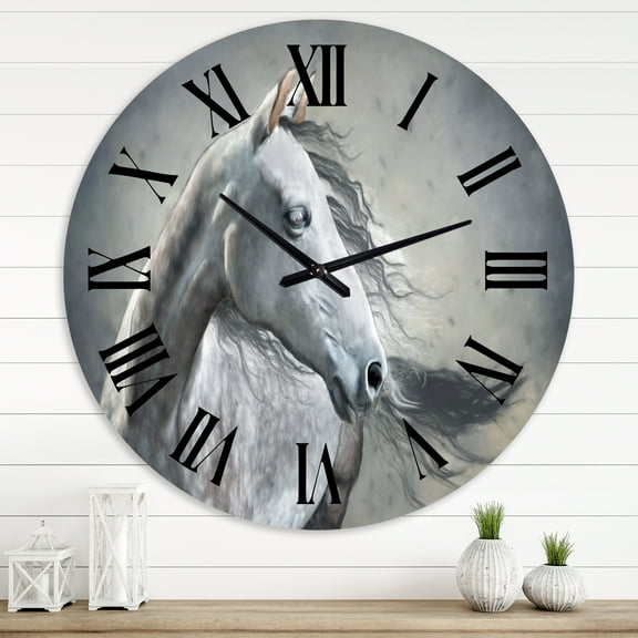 Designart 1 in Quartz Farmhouse Wall Clock