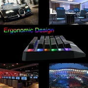 Gaming Industrial Office USB Wired Mechanical Keyboard With LED Backlight Black for Professional Internet Users