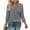 501_Grey, variant on Texiao 3/4 Length Sleeve Women's Tops V Neck Casual Tunic Tops Basic Shirts Loose Fit Blouse