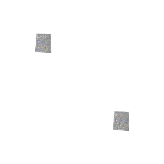 Yuarrent Paquete de 100 piezas Bolsa de papel de aluminio Soportes para polvos cosméticos para el hogar Bolsas con cierre hermético Bolsa de Brillante con estrellas 7.5 x 10 cm 2piezas