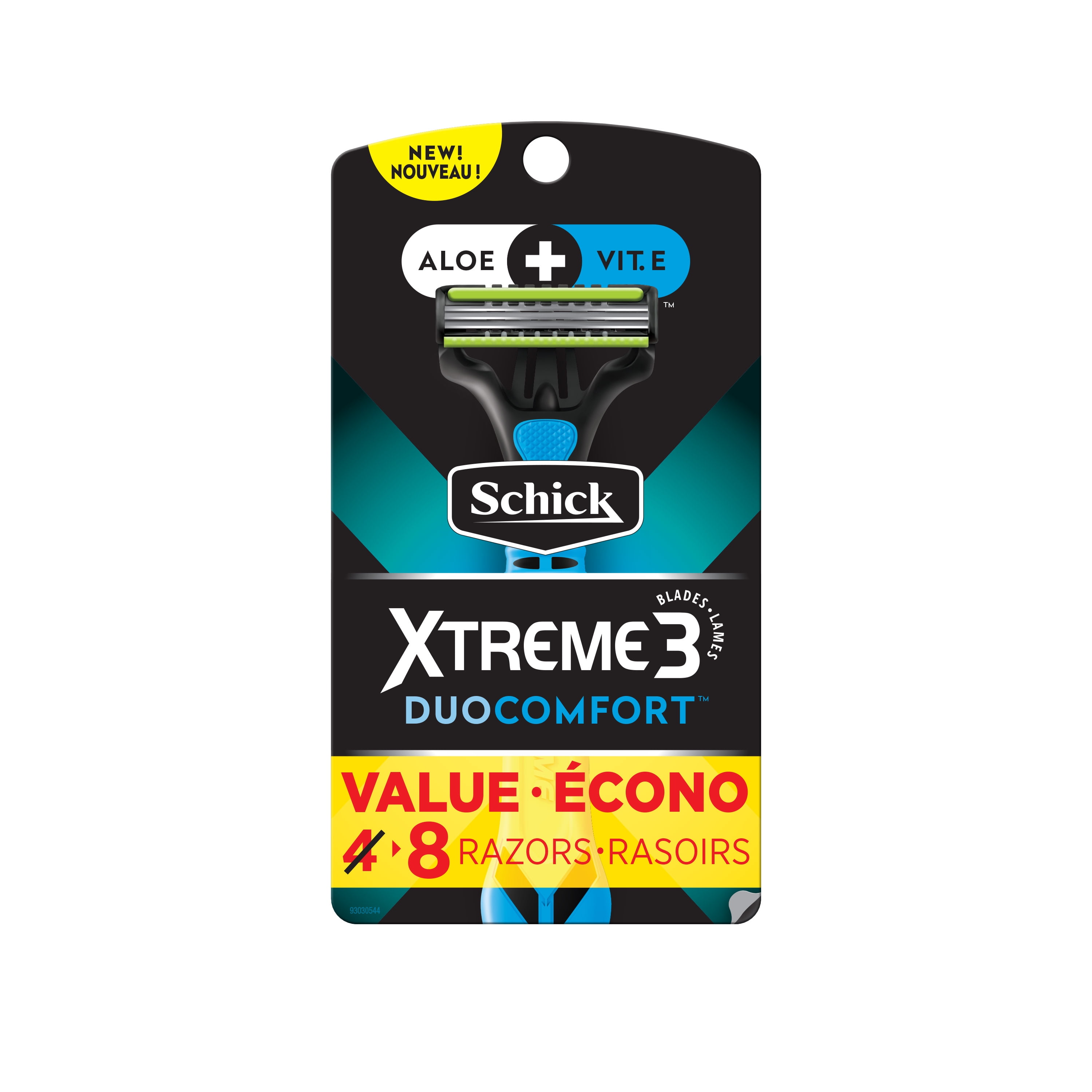 Schick Xtreme 3 Duo-comfort Disposable Razors, 8 ct