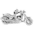 thumbnail image 1 of 14K White Gold 3D Motorcycle Pendant - 17 mm, 1 of 3