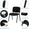 thumbnail image 2 of VINGLI Waiting Room Chairs, 5-Pack Black Mesh Church Chairs Conference Room Chairs Stackable Armless Chairs, Office Guest Chairs & Reception Chairs Stacking Chairs for Meeting Room, Office Lobby, 2 of 8