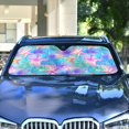 thumbnail image 4 of Yayeee Car Windshield Sun Shade Universal Fit Front Visor Protector, Neon Starfish Pattern, 4 of 8
