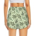 thumbnail image 3 of Picia Green Snake Pattern Women's 2 in 1 Athletic Running Shorts High Waisted Workout Casual Gym Sweat Shorts with Comfy Liner Zipper Pockets-Large, 3 of 9
