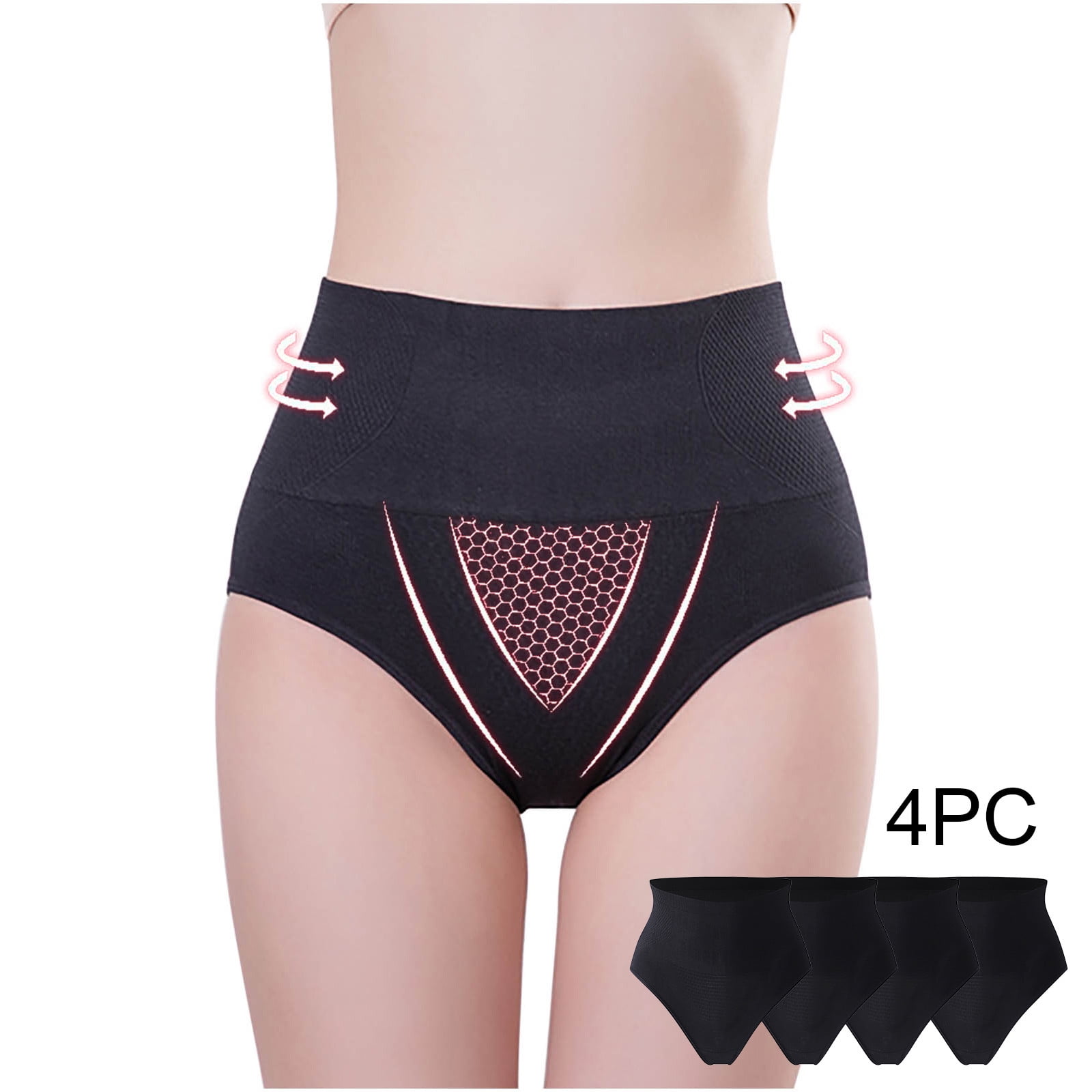 Mrat Seamless Panties Women Cotton Underwear Panty Ladies Comfortable Solid  Color Large Size High Waist Warm Belly Hip Lift Thin Waist Panties Underwear  Female Comfort Brief Breathable 