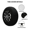 thumbnail image 4 of Spare Tire Cover, Abstract Glitter Sparkle Black Wheel Cover Tire Covers for Trailers Car Truck Camper Universal Tire Covering Fits Diameter 16 inch, 4 of 7