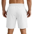 thumbnail image 5 of Havenx Men's Linen Cotton Shorts Drawstring Elastic Waist Shorts with Pockets Solid Color Pants Stretch Casual Summer Beach Vacation Yoga Golf Clothing,White S, 5 of 6