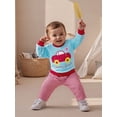 thumbnail image 5 of BemeyourBBs Toddler Baby Boy Valentines Day Outfits Car Letter Print Long Sleeve Pullover Sweatshirt Plaid Pants 2 Pcs Spring Clothes Set, 5 of 9
